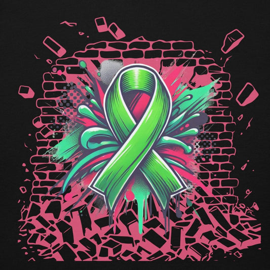 Green Graffiti Ribbon Hoodie - JohnVsGBMBlackS