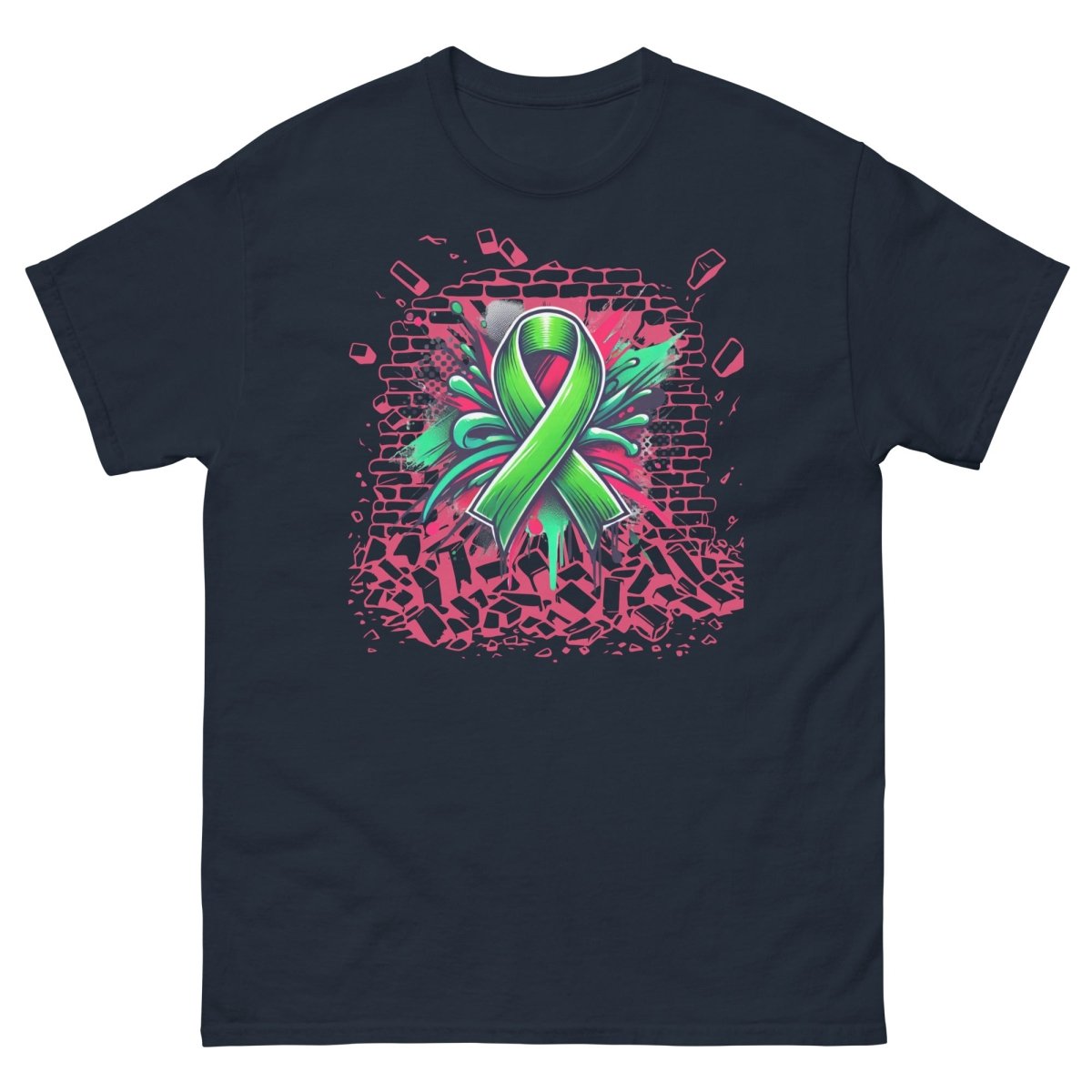 Green Graffiti Ribbon Tee - JohnVsGBMNavyS