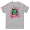 Green Graffiti Ribbon Tee - JohnVsGBMSport GreyS