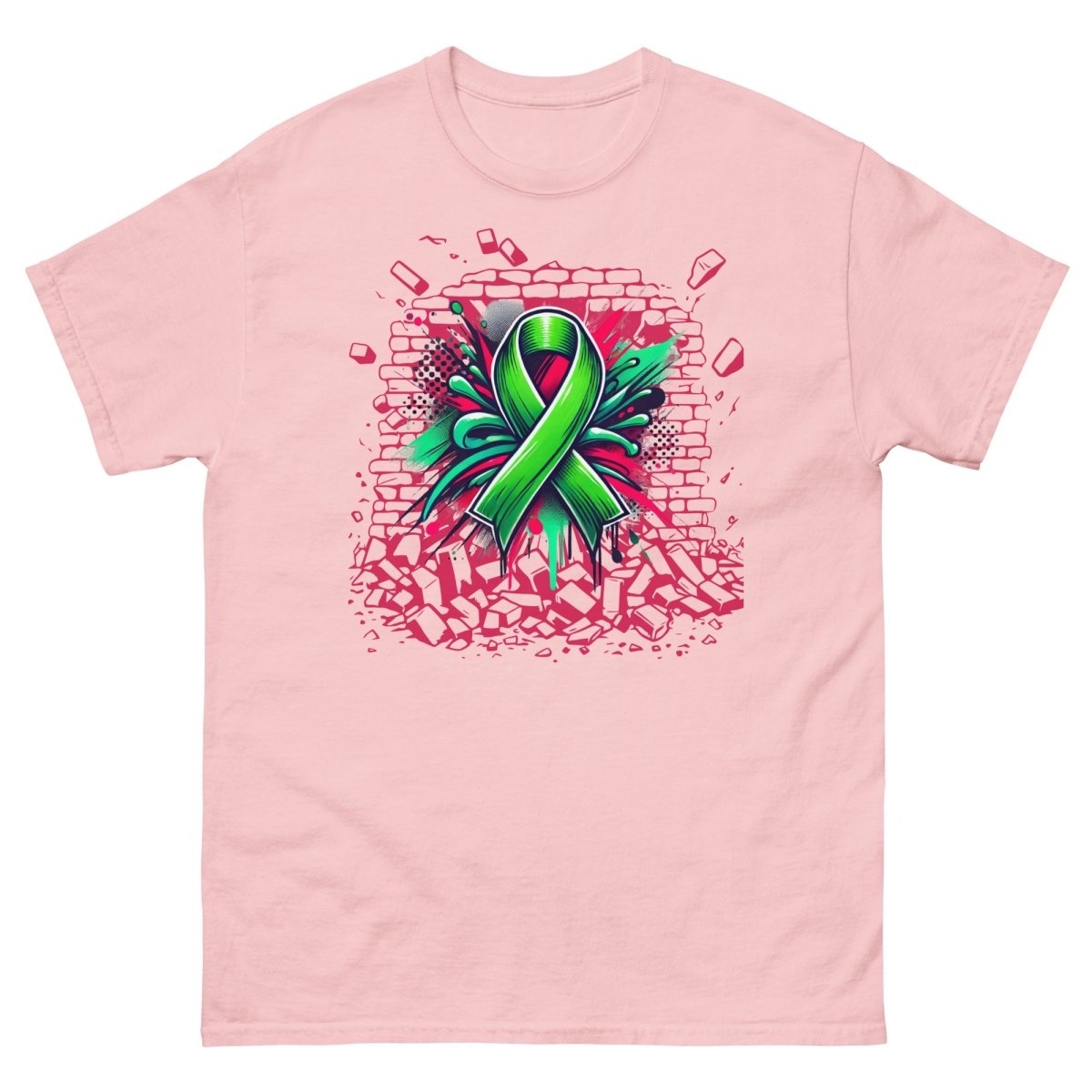 Green Graffiti Ribbon Tee - JohnVsGBMLight PinkS