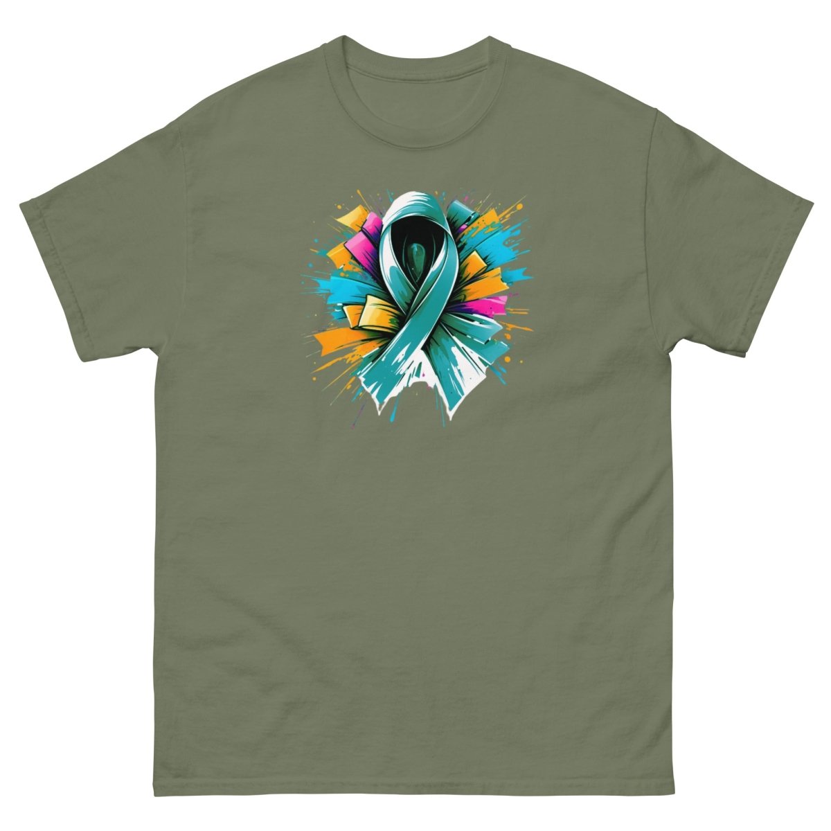 Green Ribbon Graffiti Tee - JohnVsGBMMilitary GreenS