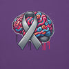 Grey Brain Ribbon Graffiti Hoodie - JohnVsGBMPurpleS