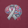 Grey Brain Ribbon Graffiti Hoodie - JohnVsGBMMaroonS