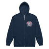 Grey Brain Ribbon Graffiti Zip Up Hoodie - JohnVsGBMNavyS