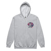 Grey Brain Ribbon Graffiti Zip Up Hoodie - JohnVsGBMSport GreyS