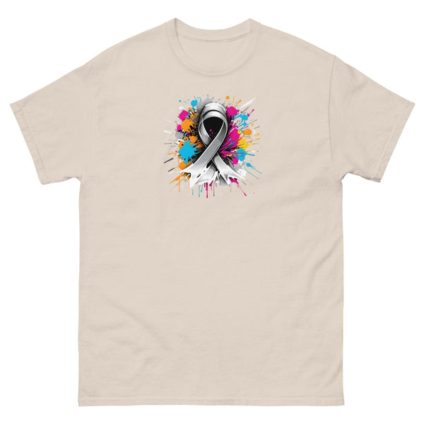 Grey Paint Blotch Ribbon Graffiti Tee - JohnVsGBMNaturalS