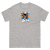 Grey Paint Blotch Ribbon Graffiti Tee - JohnVsGBMSport GreyS