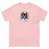 Grey Paint Blotch Ribbon Graffiti Tee - JohnVsGBMLight PinkS