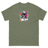 Grey Paint Blotch Ribbon Graffiti Tee - JohnVsGBMMilitary GreenS