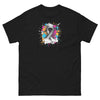 Grey Paint Blotch Ribbon Graffiti Tee - JohnVsGBMBlackS