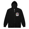 Grey Paint Blotch Ribbon Graffiti Zip Up Hoodie - JohnVsGBMBlackS