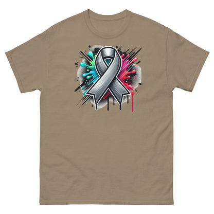 Grey Ribbon Graffiti Tee - JohnVsGBMBrown SavanaS