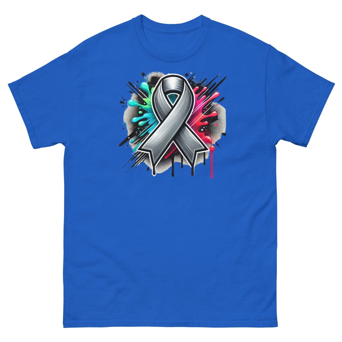 Grey Ribbon Graffiti Tee - JohnVsGBMRoyalS