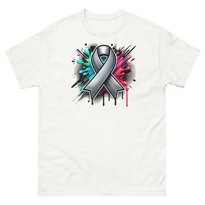 Grey Ribbon Graffiti Tee - JohnVsGBMWhiteS