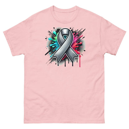 Grey Ribbon Graffiti Tee - JohnVsGBMLight PinkS