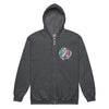 Grey Ribbon Graffiti Zip Up Hoodie - JohnVsGBMDark HeatherS