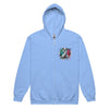 Grey Ribbon Graffiti Zip Up Hoodie - JohnVsGBMCarolina BlueS