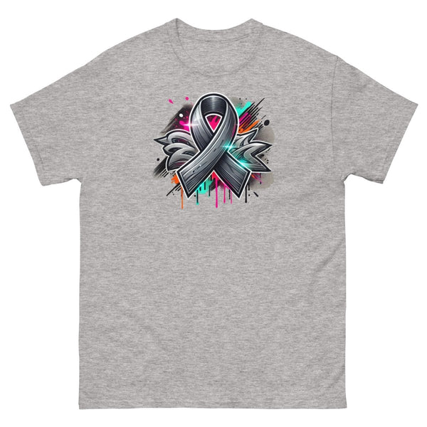 Grey Tones Ribbon Graffiti Tee - JohnVsGBMSport GreyS