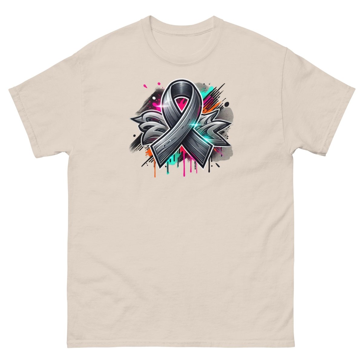 Grey Tones Ribbon Graffiti Tee - JohnVsGBMNaturalS