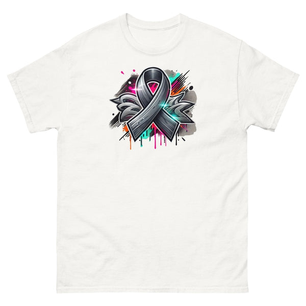 Grey Tones Ribbon Graffiti Tee - JohnVsGBMWhiteS