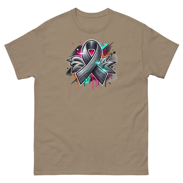 Grey Tones Ribbon Graffiti Tee - JohnVsGBMBrown SavanaS