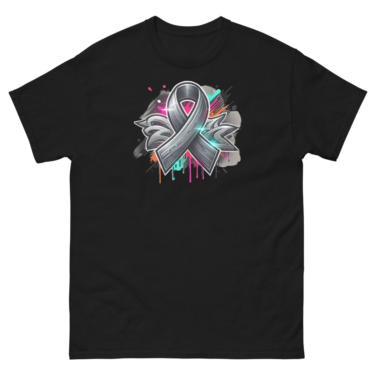 Grey Tones Ribbon Graffiti Tee - JohnVsGBMBlackS