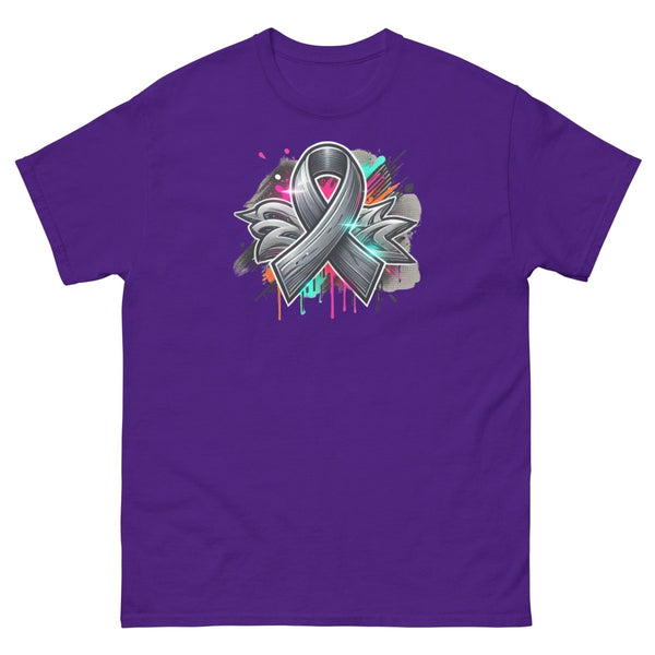 Grey Tones Ribbon Graffiti Tee - JohnVsGBMPurpleS