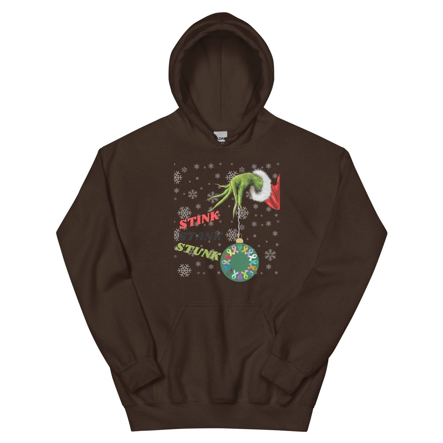 Grinch Cancer Hoodie - JohnVsGBMDark ChocolateS