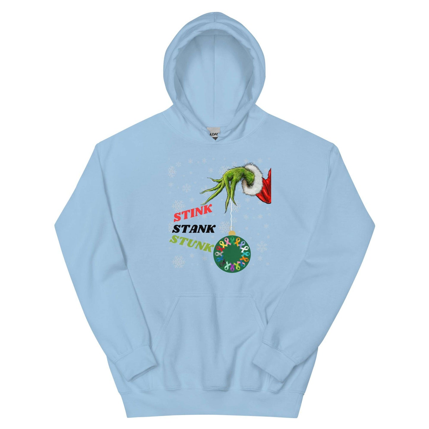 Grinch Cancer Hoodie - JohnVsGBMLight BlueS