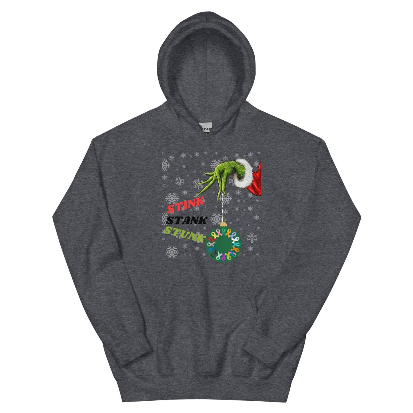 Grinch Cancer Hoodie - JohnVsGBMDark HeatherS