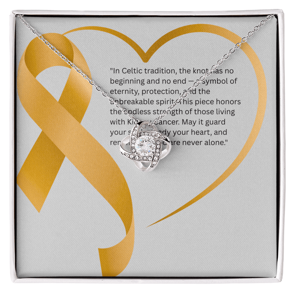 Guardian Spirit – Kidney Cancer Knot Pendant - JohnVsGBM14K White Gold FinishStandard Box