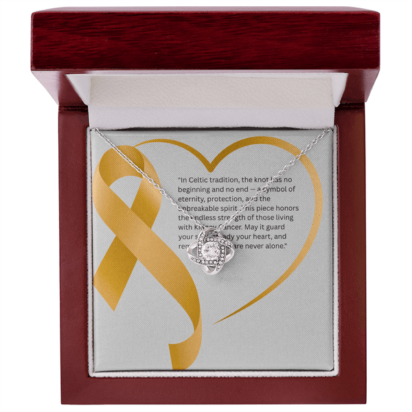 Guardian Spirit – Kidney Cancer Knot Pendant - JohnVsGBM14K White Gold FinishLuxury Box