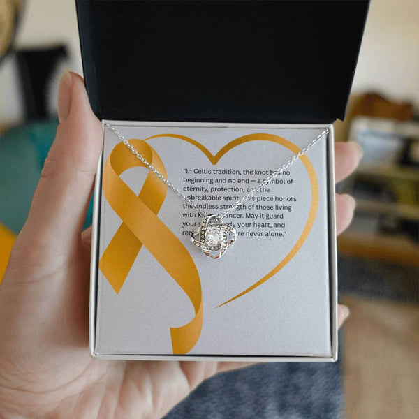Guardian Spirit – Kidney Cancer Knot Pendant - JohnVsGBM14K White Gold FinishStandard Box
