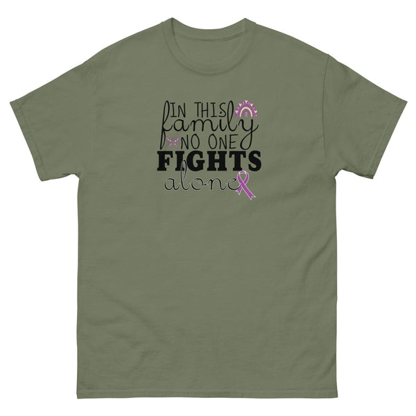 Hodgkin's Lymphoma Family Fight Tee - JohnVsGBMMilitary GreenS