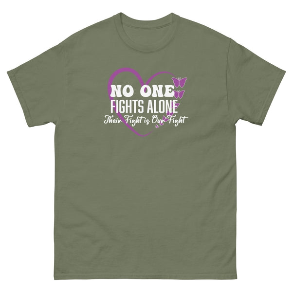 Hodgkin's Lymphoma Heart Tee - JohnVsGBMMilitary GreenS