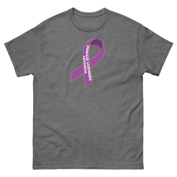 Hodgkin's Lymphoma Lg Ribbon Tee - JohnVsGBMGraphite HeatherS