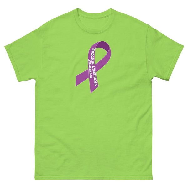 Hodgkin's Lymphoma Lg Ribbon Tee - JohnVsGBMLimeS