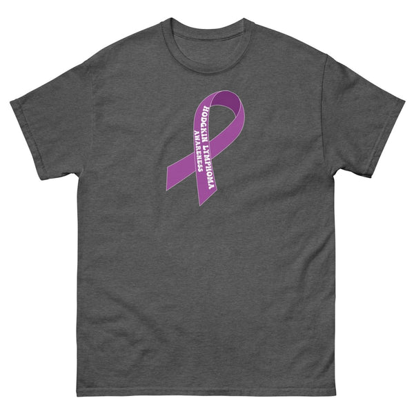 Hodgkin's Lymphoma Lg Ribbon Tee - JohnVsGBMDark HeatherS