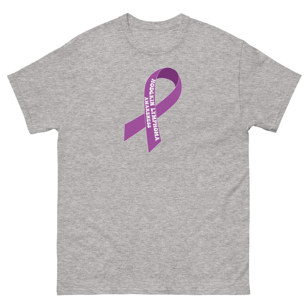 Hodgkin's Lymphoma Lg Ribbon Tee - JohnVsGBMSport GreyS