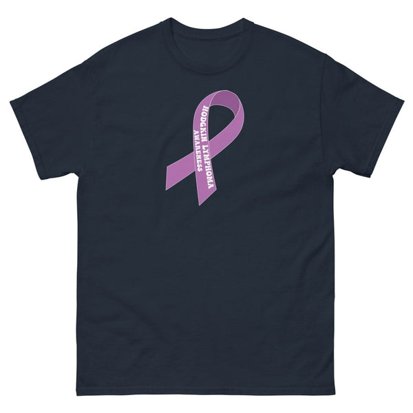 Hodgkin's Lymphoma Lg Ribbon Tee - JohnVsGBMNavyS