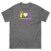 Hodgkin's Lymphoma Peace Tee - JohnVsGBMGraphite HeatherS