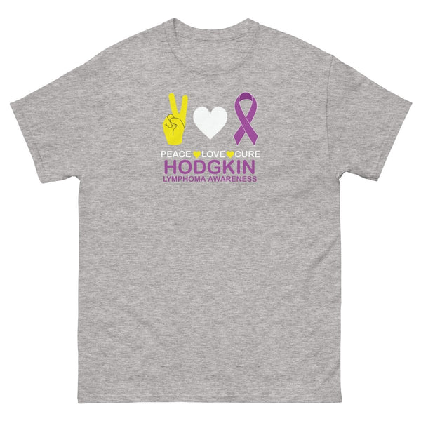 Hodgkin's Lymphoma Peace Tee - JohnVsGBMSport GreyS