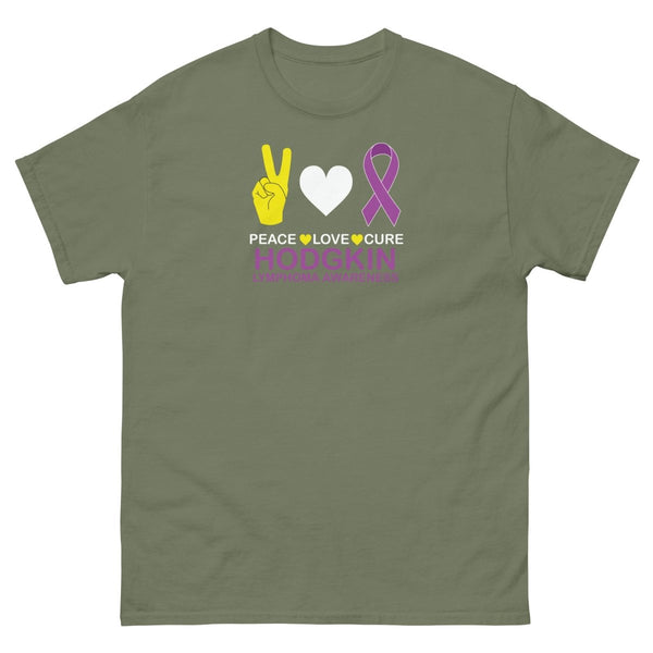 Hodgkin's Lymphoma Peace Tee - JohnVsGBMMilitary GreenS