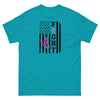 Hodgkin's Lymphoma Ribbon Flag Tee - JohnVsGBMTropical BlueS