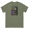 Hodgkin's Lymphoma Ribbon Flag Tee - JohnVsGBMMilitary GreenS