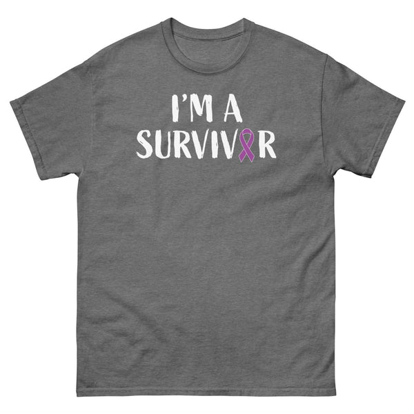 Hodgkin's Lymphoma Survivor Tee - JohnVsGBMGraphite HeatherS