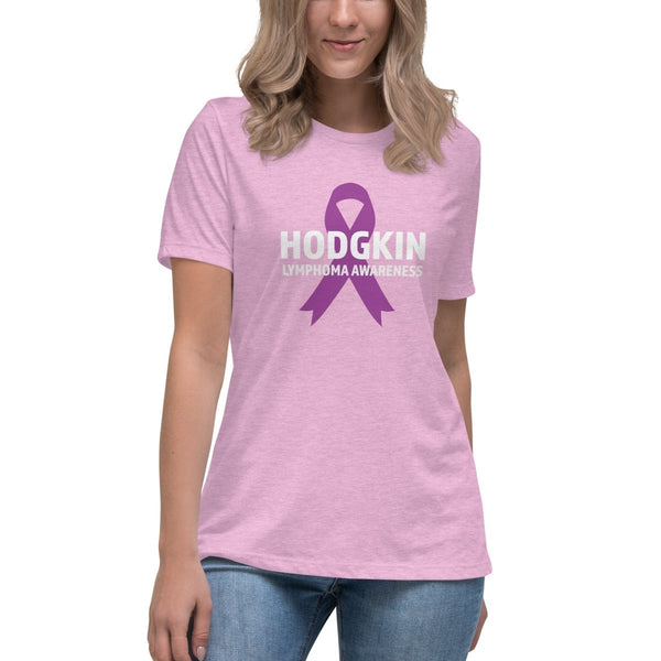 Hodgkin's Lymphoma Women's Awareness Tee - JohnVsGBMHeather Prism LilacS