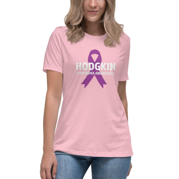 Hodgkin's Lymphoma Women's Awareness Tee - JohnVsGBMPinkS