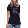 Hodgkin's Lymphoma Women's Faith Tee - JohnVsGBMNavyS