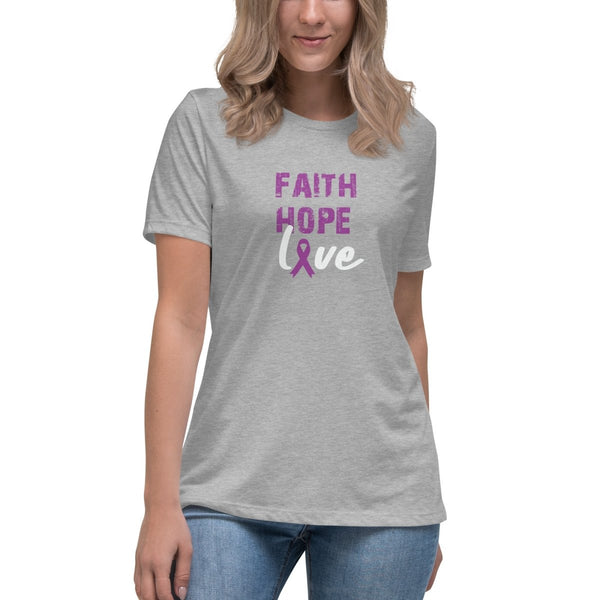 Hodgkin's Lymphoma Women's Faith Tee - JohnVsGBMAthletic HeatherS